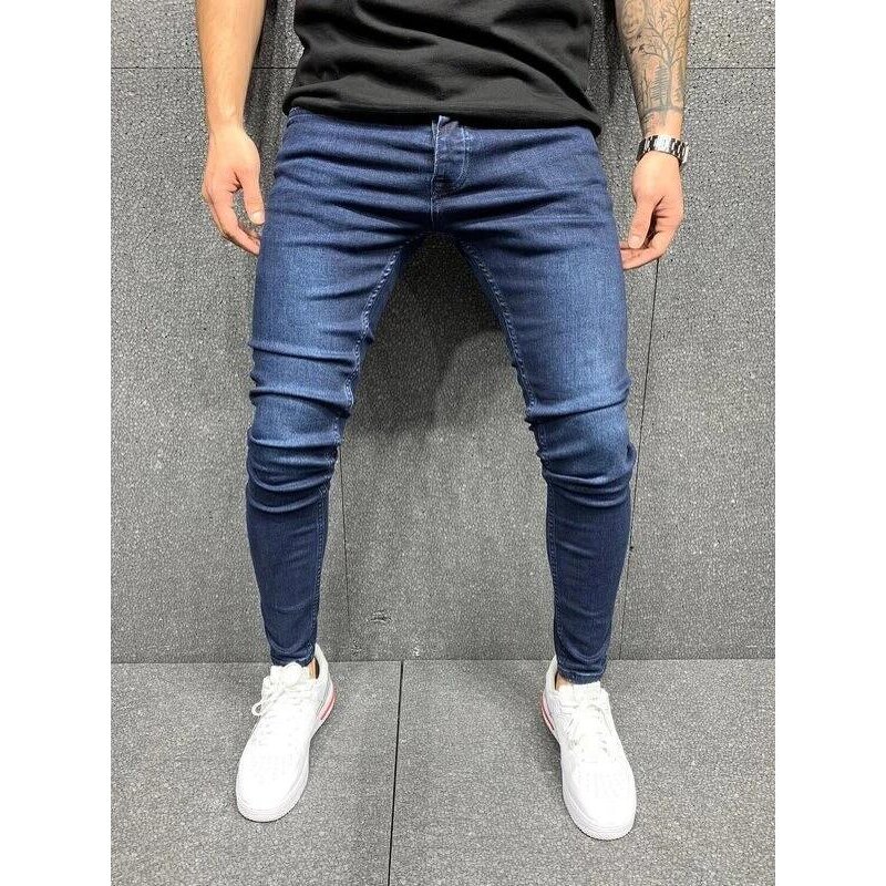 Jeans Manufacturer - OEM Elastic Slim Men's Solid Color Trousers