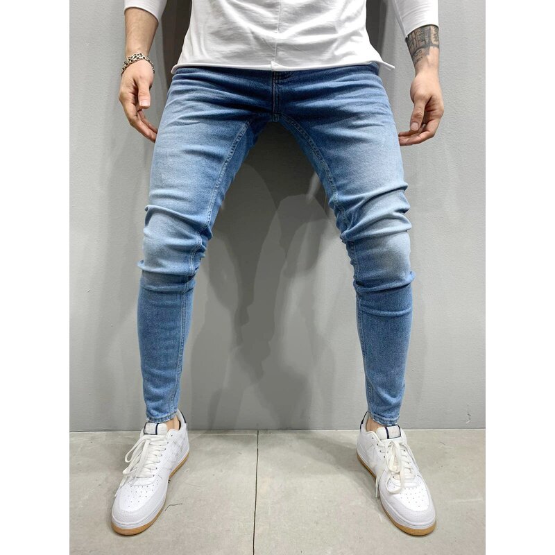 Jeans Manufacturer - OEM Elastic Slim Men's Solid Color Trousers