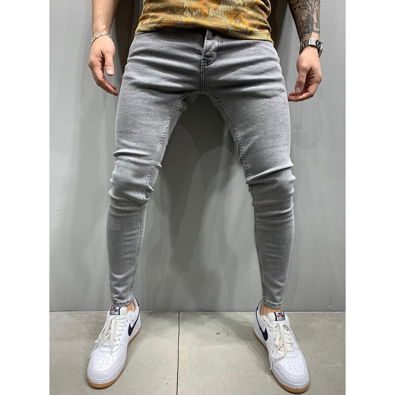 Jeans Manufacturer - OEM Elastic Slim Men's Solid Color Trousers