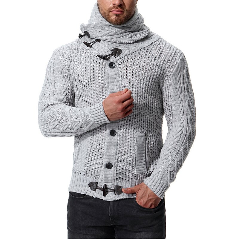 Cardigan Factory - OEM Casual Knitted Crew Neck Zipper Men's