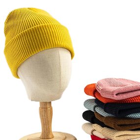 Beanies Supplier - OEM Unisex Neon Striped Acrylic Knit