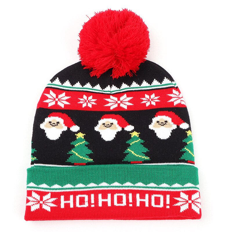 Christmas Hat Manufacturer - OEM Winter New Year LED Knitted