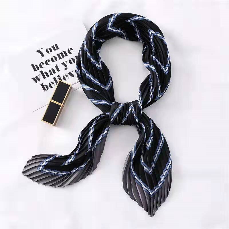 Korean Scarf Manufacturer - OEM Hot Sale Pleated Silk Neck Gaiters