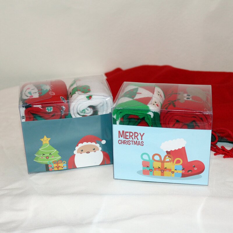 Christmas Socks Manufacturer - OEM Novelty Santa Cotton Knit Crew