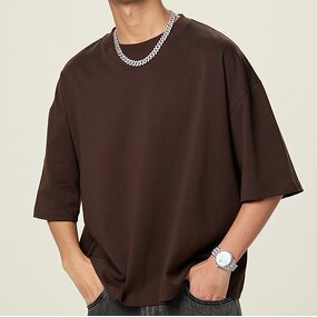 T-Shirt Supplier - OEM Heavyweight Blank Drop Shoulder Crop