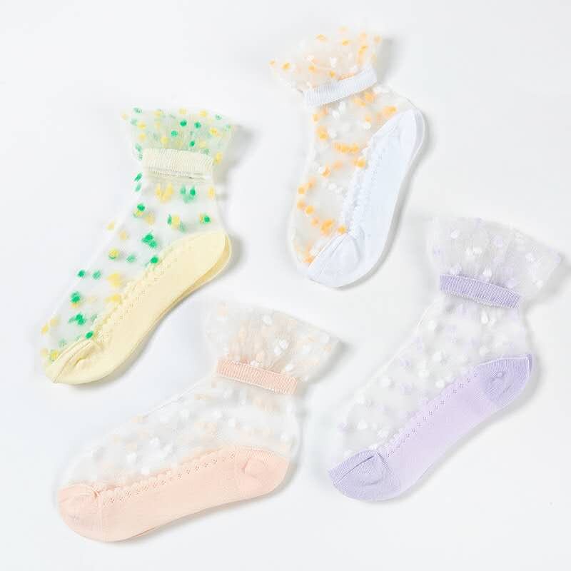 Ankle Socks Factory - OEM Summer Spring Silk Glitter Star