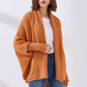 Cardigan Factory - OEM Autumn Knitted Batwing Sweater Coat