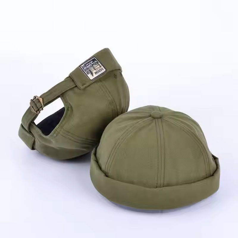 Beanie Cap Factory - OEM Leon Vintage Leather Strap Cap