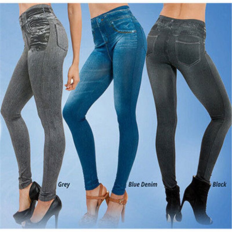 Leggings Manufacturer - OEM Winter Thicken Imitated Jeans Fitness