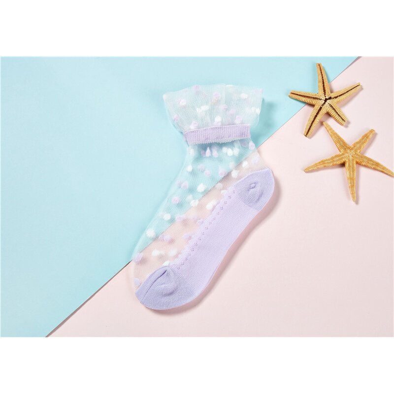 Ankle Socks Factory - OEM Summer Spring Silk Glitter Star