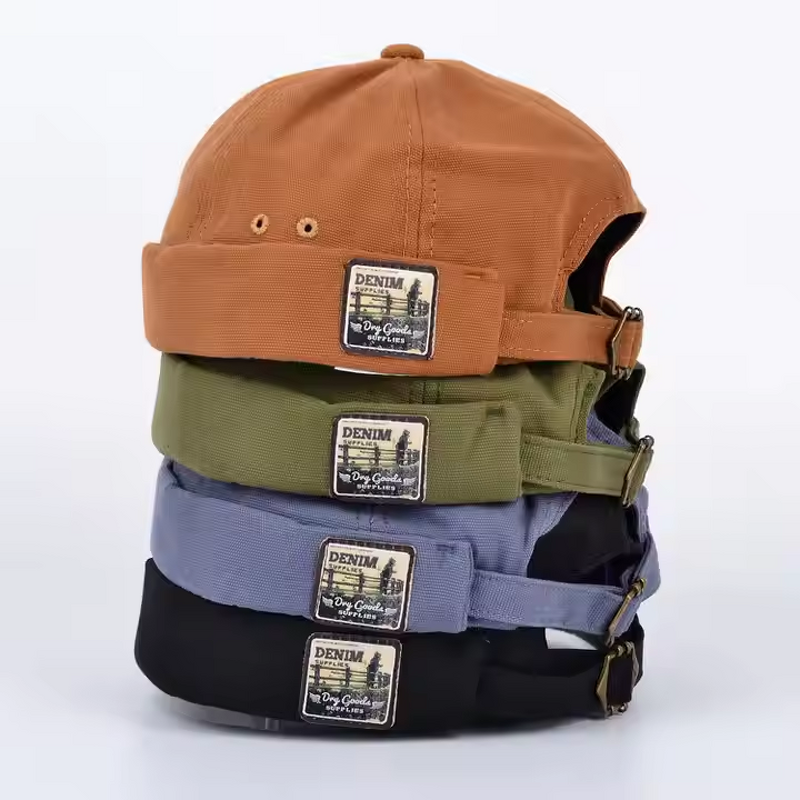 Beanie Cap Factory - OEM Leon Vintage Leather Strap Cap