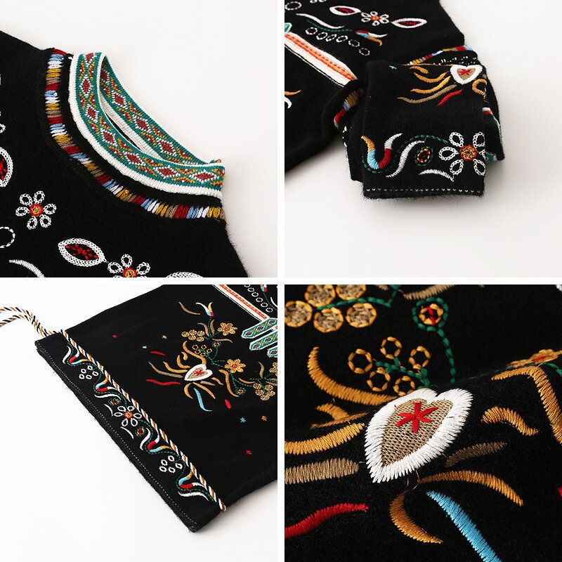 Knitted Sweater Manufacturer - OEM Custom Luxury Women Embroidered