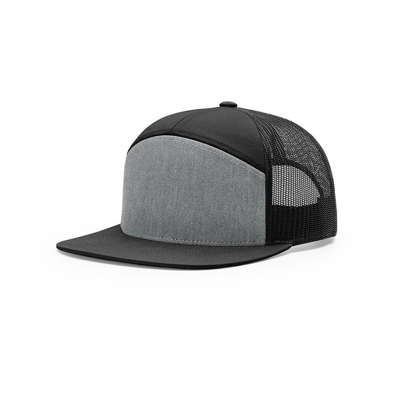 Trucker Hat Manufacturer - OEM Cross-border 7-piece Flat Brim Mesh