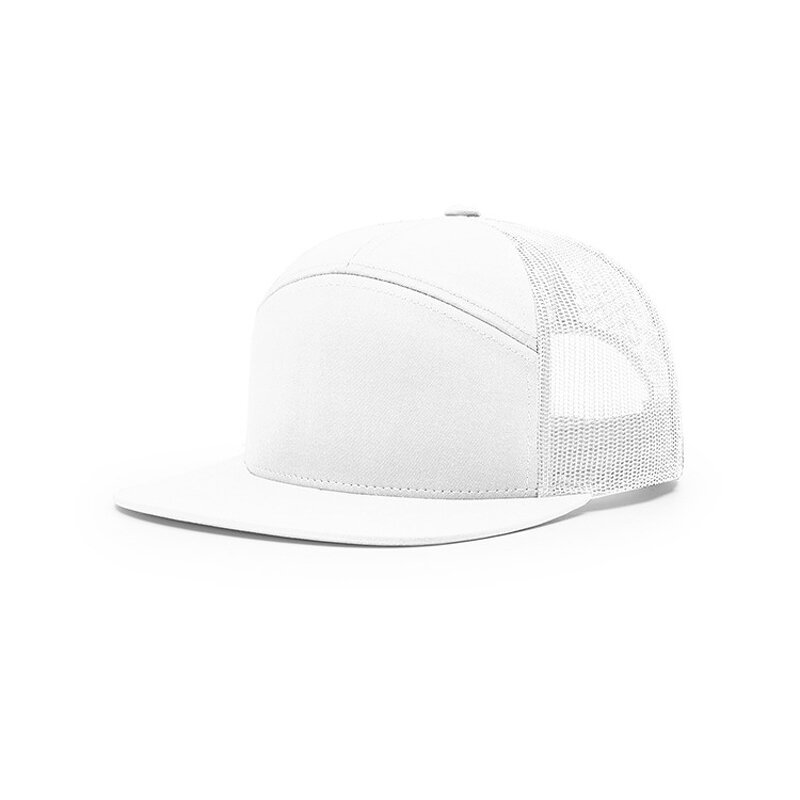 Trucker Hat Manufacturer - OEM Cross-border 7-piece Flat Brim Mesh