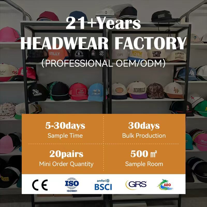 Baseball Cap Manufacturer - OEM Unisex 5-Panel Adjustable Curved