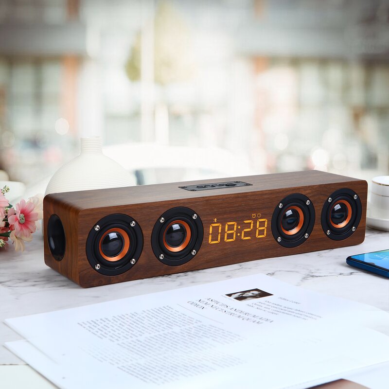 Portable Speaker Supplier - OEM KC Compliant 20W Wooden Rechargeable