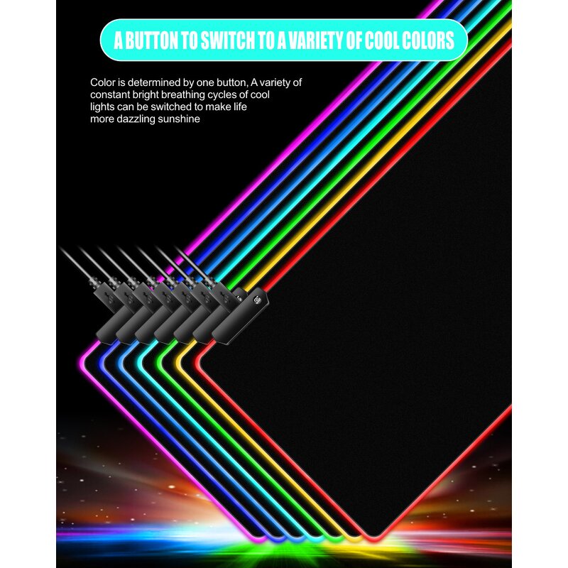 Gaming Mouse Pad Supplier - OEM RGB LED Soft Extra Large Anti-Slip