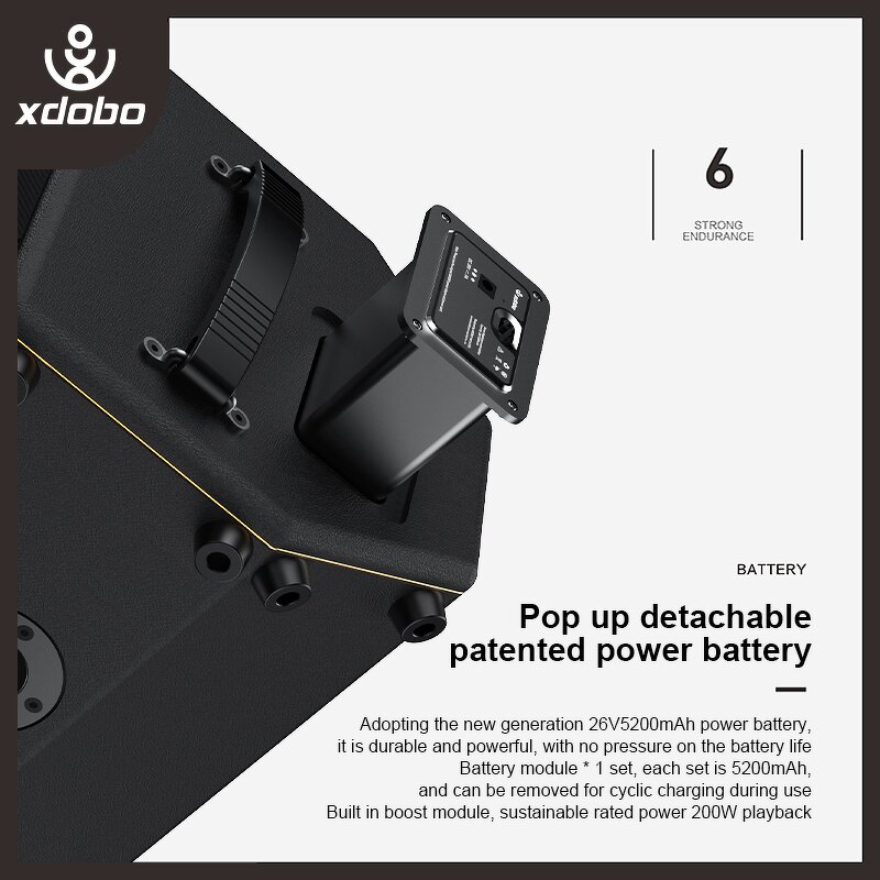 PA Speaker Factory - OEM XDOBO Portable Battery-Powered 300W