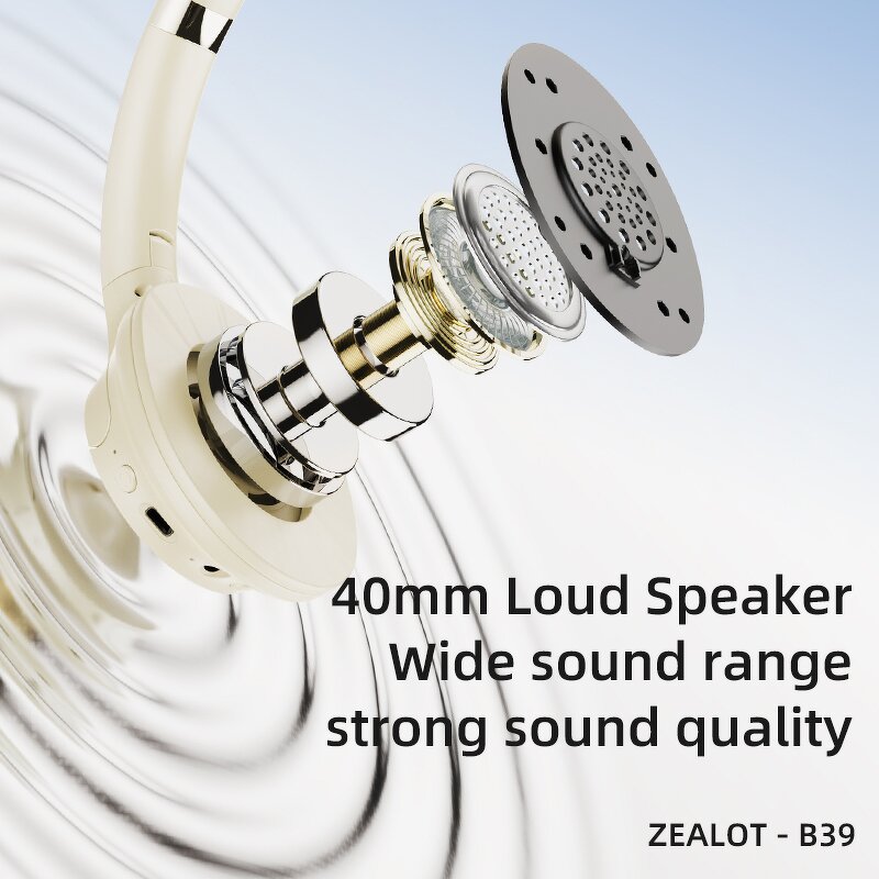 Wireless Headphones Supplier - OEM ZEALOT B39 Foldable HiFi Stereo