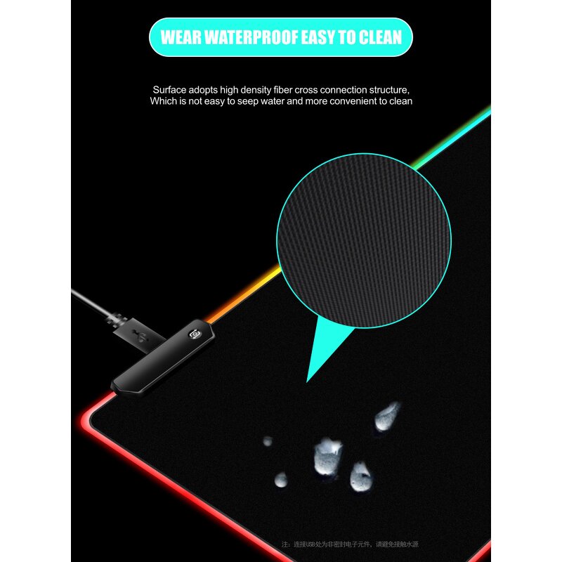 Gaming Mouse Pad Supplier - OEM RGB LED Soft Extra Large Anti-Slip