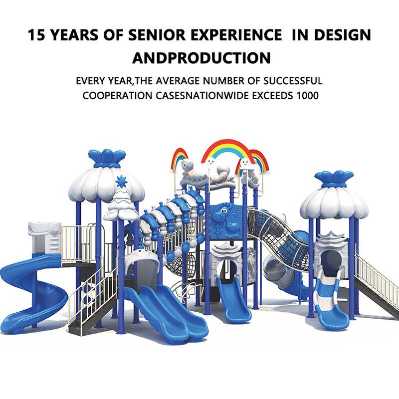 Heavy Duty Playground Factory - Large Slide Swing Climbing Net Adventure Tower