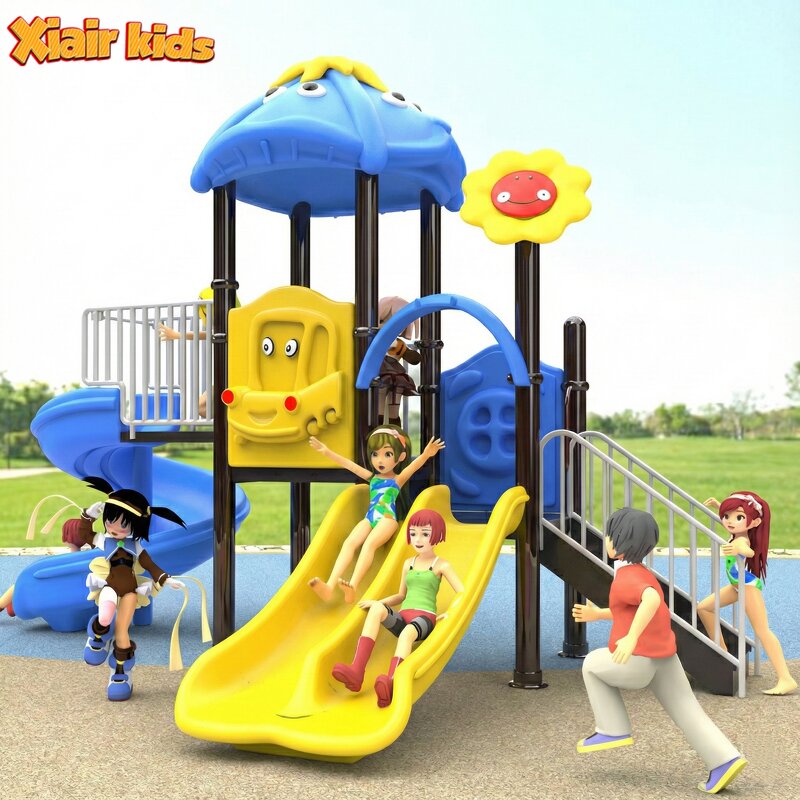 Adventure Playground Equipment Factory - Large Slide Swing Climbing Rope Tower