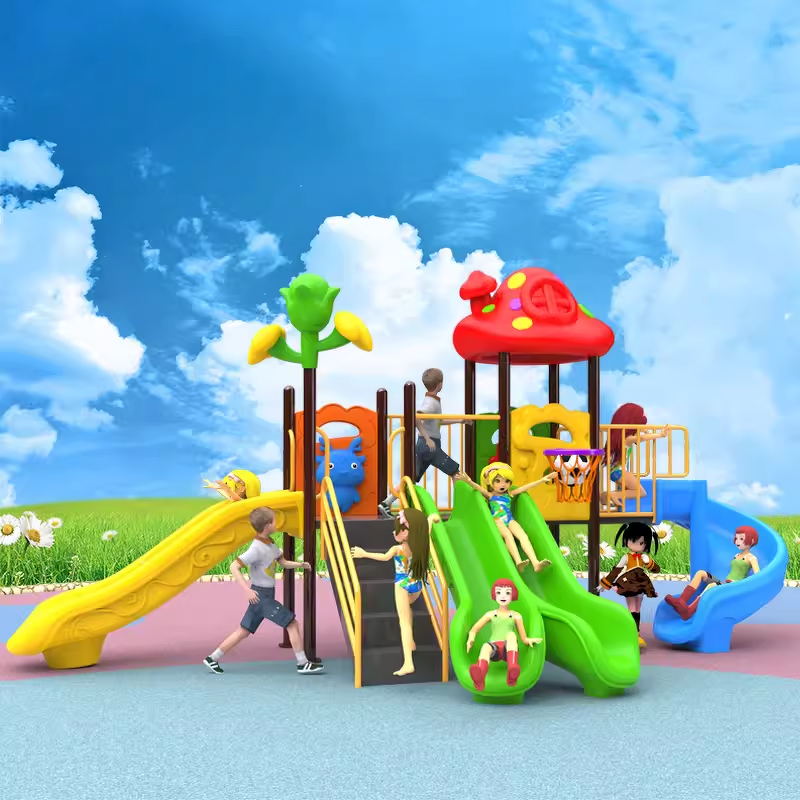 Large Playground Equipment Factory - Outdoor Park Kids Slide Swing Climbing Tower