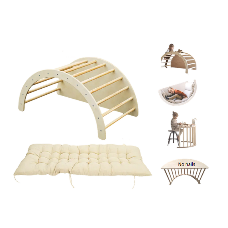 Baby Climbing Frame Factory - Montessori Wooden Interactive Rocking Chair Toy