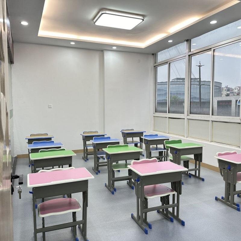 Classroom Furniture Set Factory - Student Desk Chair Combo Wooden Metal Construction