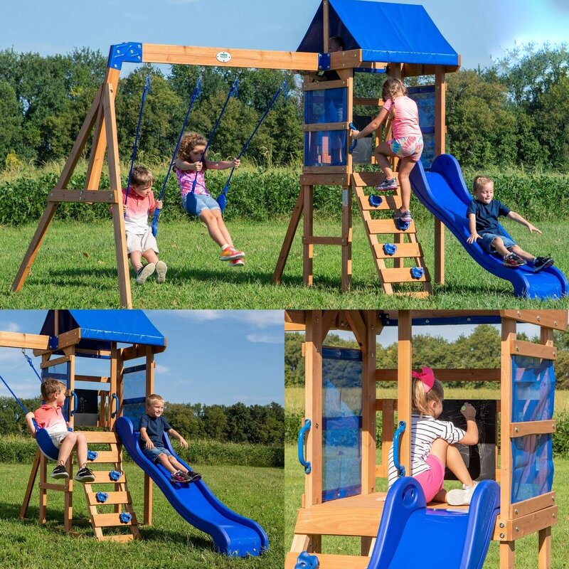 Wooden Playground Factory - Montessori Preschool Daycare Outdoor with Swing Slide