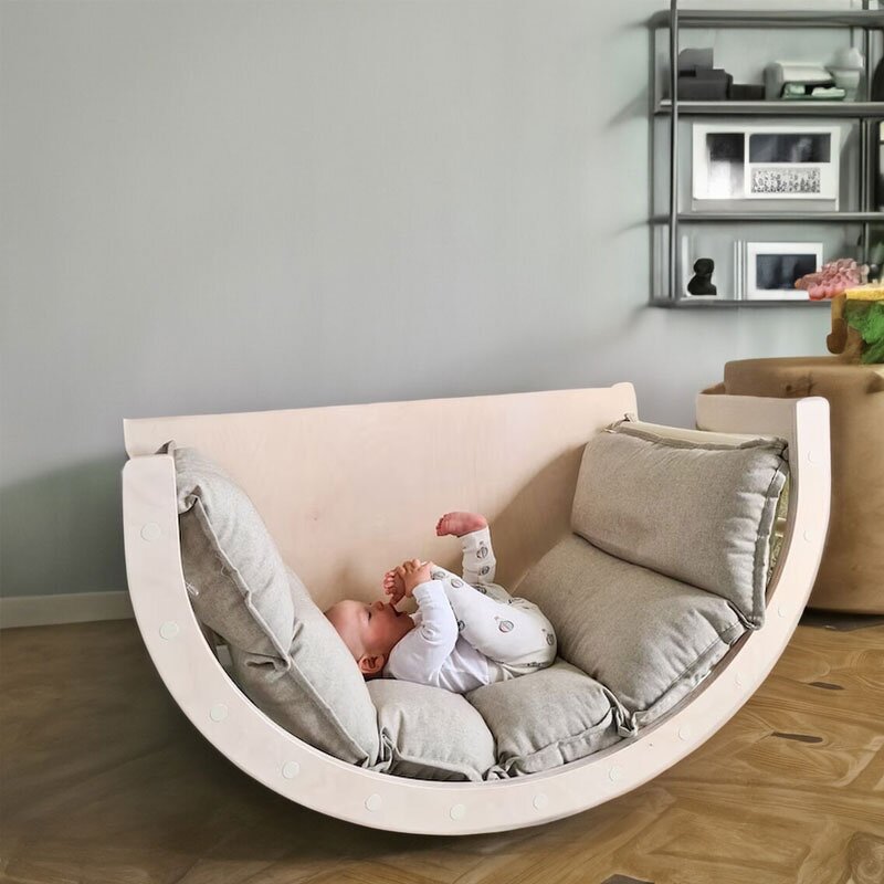 Balance Board Factory - Montessori Wobble Rainbow Board Wooden Educational Toy