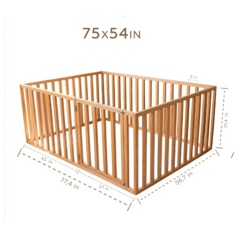Playpen Factory - Montessori Wooden Collapsible Easy Install Nursery Furniture