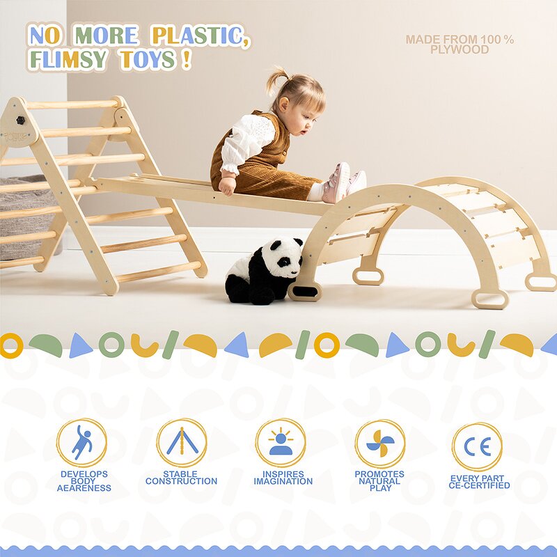 Climbing Triangle Frame Factory - Wholesale Montessori Piklers Wooden Cheap