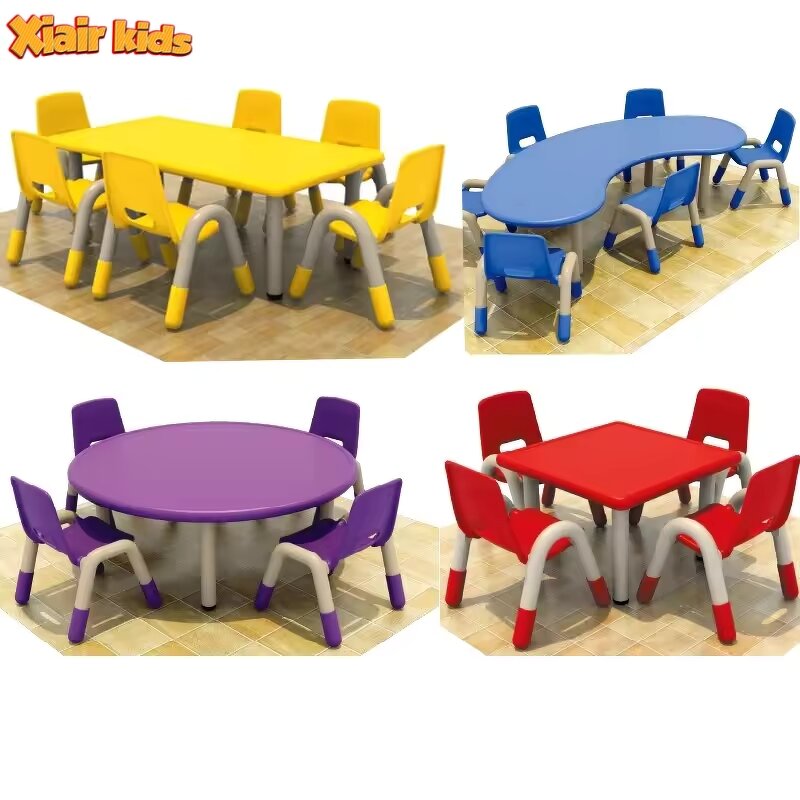 Round Table and Chair Set Factory - Montessori Wooden Adjustable Height Daycare