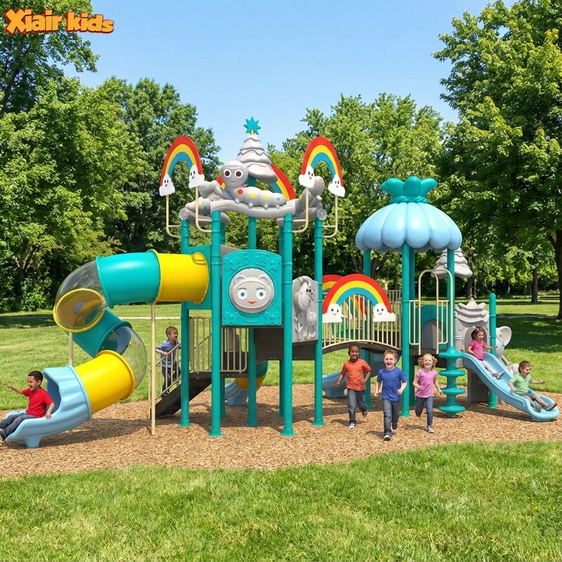 Playground Set Factory - Outdoor with Slide Swing Climbing Tower Installation
