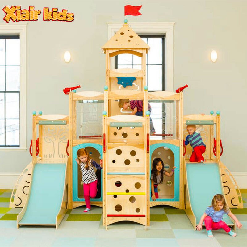 Indoor Outdoor Playground Factory - Montessori Slide Swing Game Playhouse for Kids