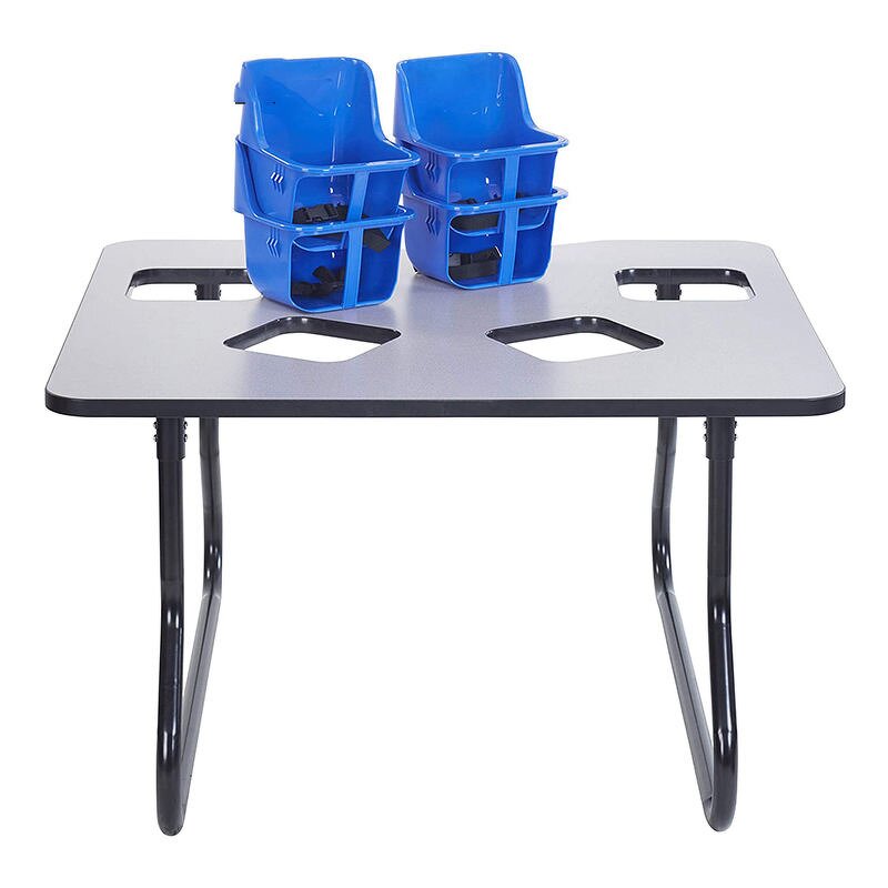 Feeding Table Factory - Montessori Eight-Seater Toddler Dining with Safety Belt
