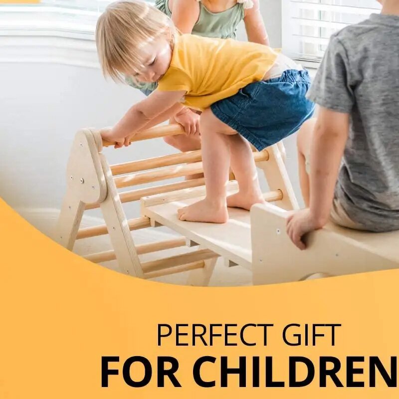 8 in 1 Climbing Frame Set Factory - Montessori Wooden Foldable Triangle Ramp