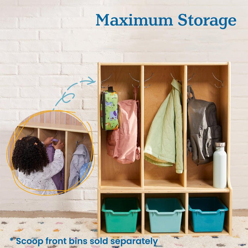 Kindergarten Wardrobe Factory - Modern Montessori Wooden Coat Locker Daycare