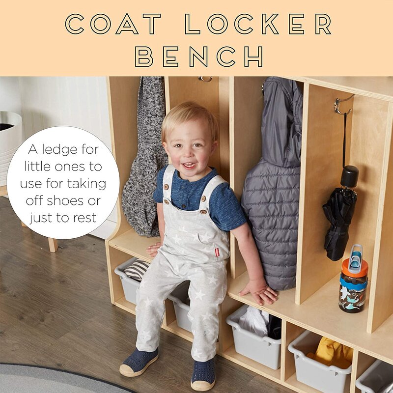 Kindergarten Wardrobe Factory - Modern Montessori Wooden Coat Locker Daycare