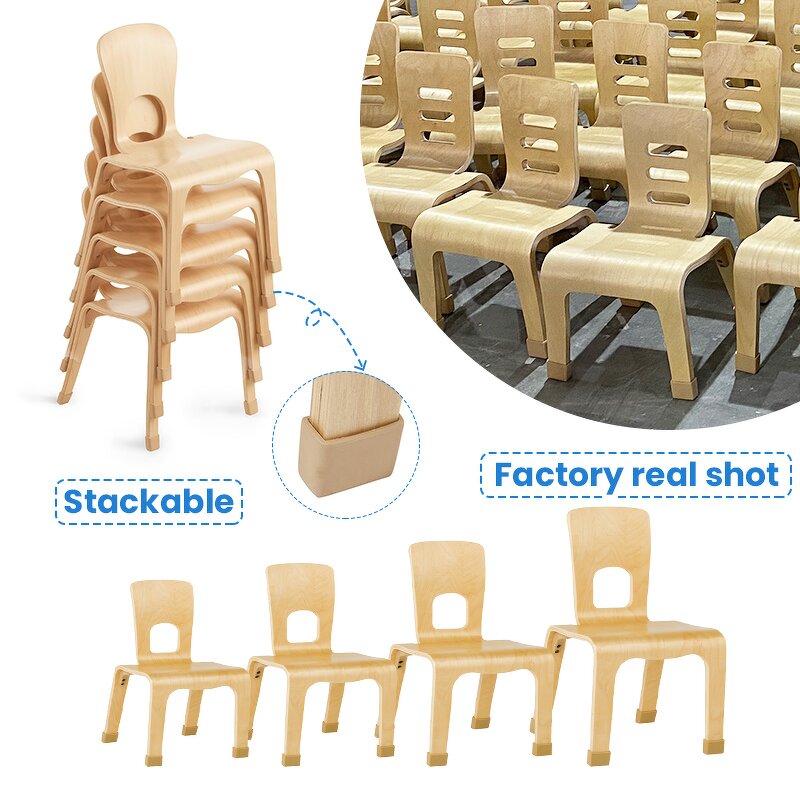 Dining Chair Factory - Montessori Solid Wood Single for Preschool Daycare Study