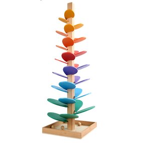 Montessori Rock Toy Factory - Wooden Ins Tree Rainbow Ball Track for Classroom