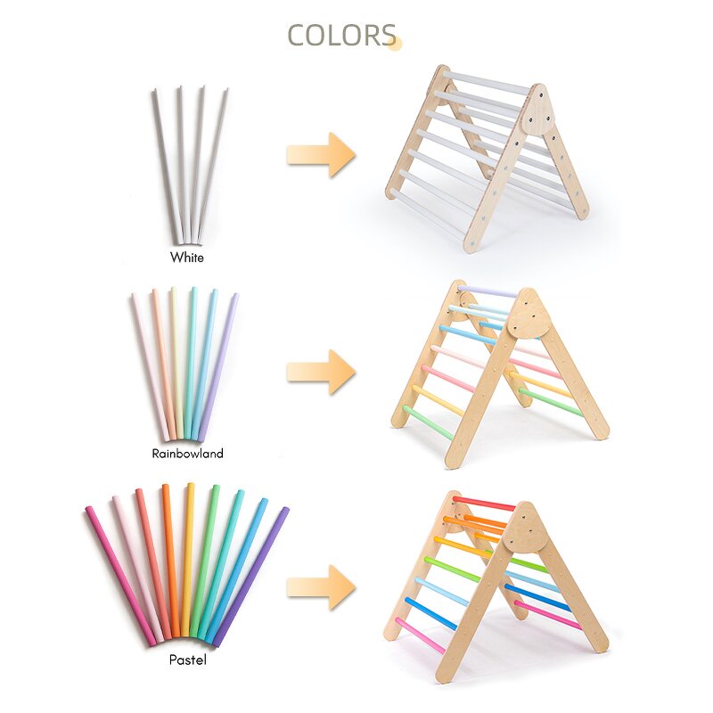 Arch Climbing Frame Set Factory - Montessori Wooden Foldable with Ramp Slide