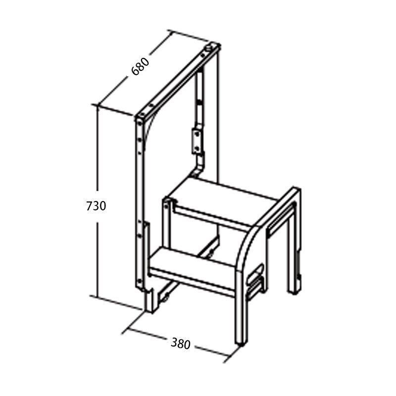 Integrated Cabinet Step Factory - Montessori Ladder for Kitchen Balcony Pull-Out
