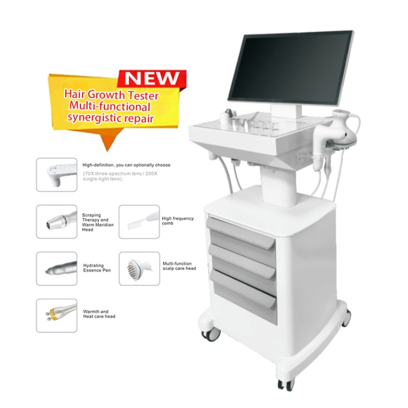 Multifunctional Scalp Care Instrument 6 in 1 Hair Care Scalp Analysis Machine with Big Screen Hair Therapy Machine