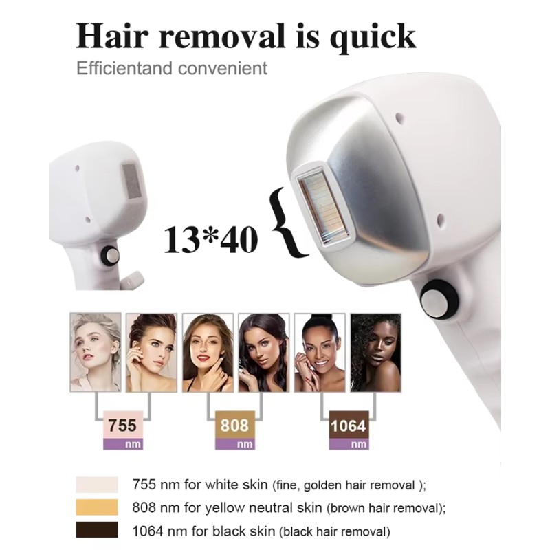 808nm Diode Laser Hair Removal Machine 3 Wavelength 1800w Lazer Hair Removal Machine Professional for Salon Beauty Use