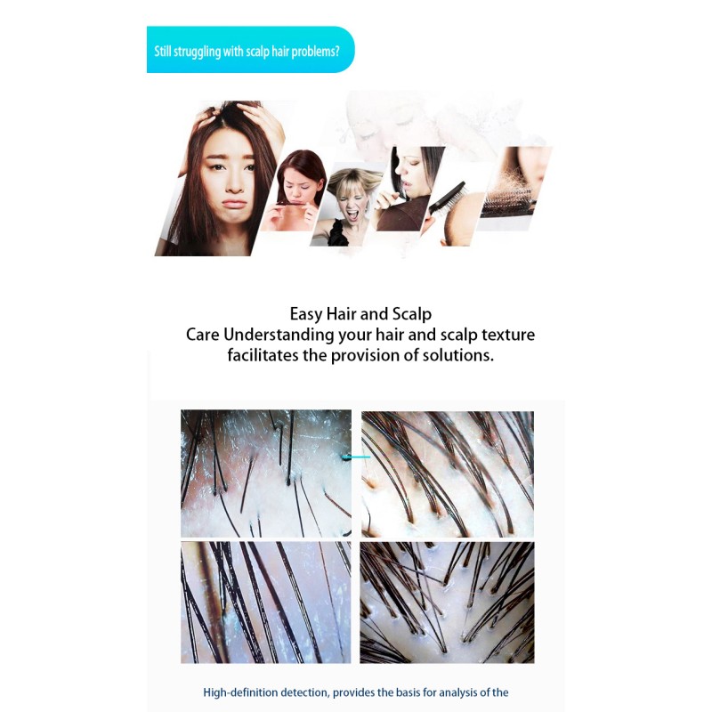 Hair Growth Tester Hair Analyzer Scalp Analysis Machine Hair Care Device 120W 6 in 1 for Home Use Salon Beauty