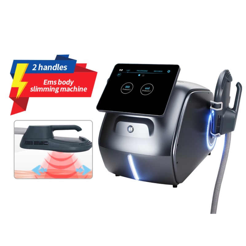 Portable EMS Machine Newest 2 Handle EMS Professional Muscle Stimulator  Desktop Magnetic Slimming Electro Muscle Stimulation