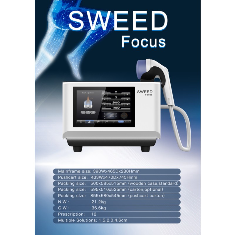 Focus SW7 Shockwave Therapy  Extracorporeal Shockwave Therapy Device Electromagnetic Machine Onda De Therapy Device