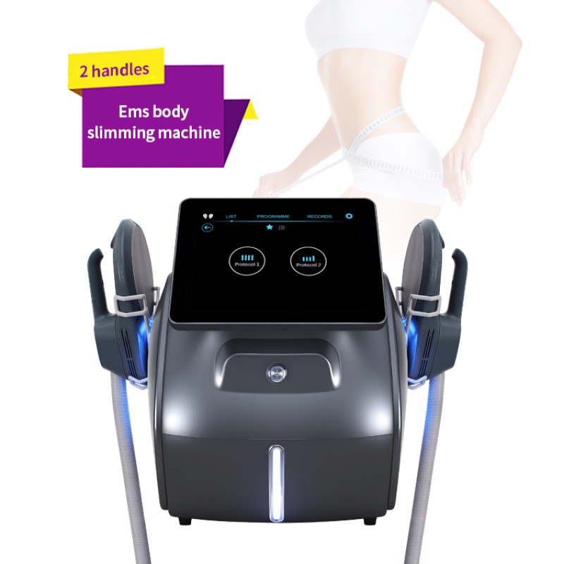 Portable EMS Machine Newest 2 Handle EMS Professional Muscle Stimulator  Desktop Magnetic Slimming Electro Muscle Stimulation